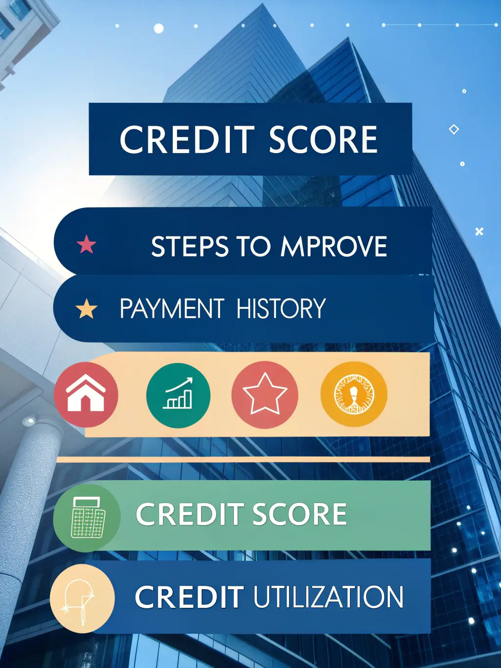 An infographic illustrating the typical credit score ranges and how the Mercury card can help users build or improve their credit history.